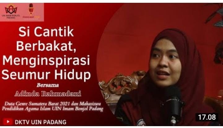 Dinda Rahmadani The Winner Duta Genre Kota Padang dan Duta Genre Sumatera Barat 